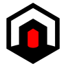 The House Game logo: black hexagon with a stylized house and glowing red door